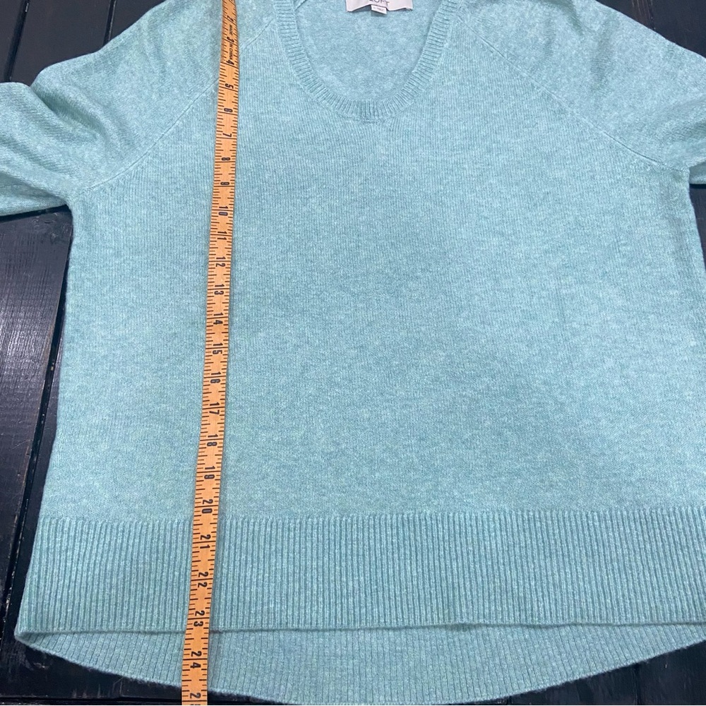 Ann Taylor Loft Women's Mint Green Crew Neck Kimono Sleeve Sweater Size L - Picture 5 of 6